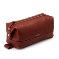 Brown Leather-Look Toiletry Bag