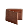 Vintage Brown Leather-Look Bifold Wallet
